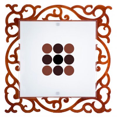 Светильник большой "Лаура" 4хE27х60Вт орех, точки 278-21-24-3H