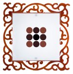 Светильник большой "Лаура" 4хE27х60Вт орех, точки 278-21-24-3H