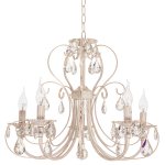 Люстра классическая с хрусталем Экономсвет 2817/5WG+WT