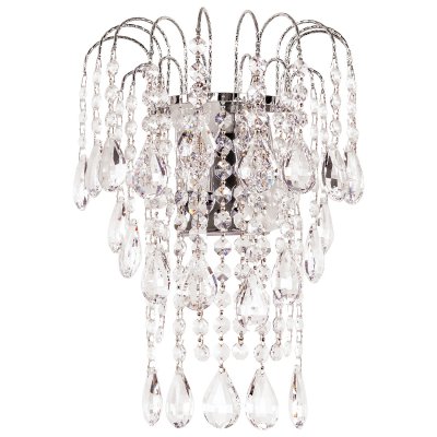 Светильник бра с хрусталем 2818/2wCR+WT Экономсвет