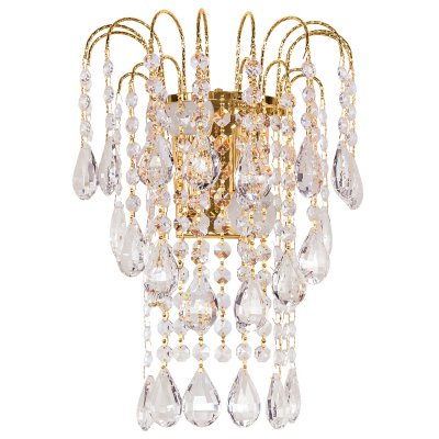 Светильник бра с хрусталем 2818/2wFGD+WT Экономсвет