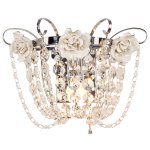 Светильник бра с хрусталем Экономсвет 2820/1wCR+WT