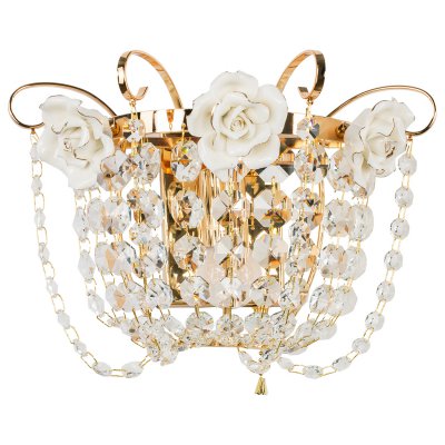 Светильник бра с хрусталем Экономсвет 2820/1wFGD+WT