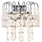 Светильник бра хрустальное 2821/1wCR+WT Экономсвет