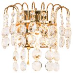 Светильник бра с хрусталем Экономсвет 2821/1wFGD+WT