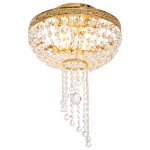 Люстра с хрусталем Экономсвет 2824/4FGD+WT