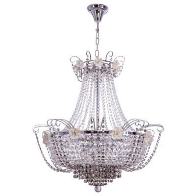 Люстра с хрусталем Экономсвет 2827/12CR+WT+SM Люстра с хрусталем Экономсвет 2827/12CR+WT+SM