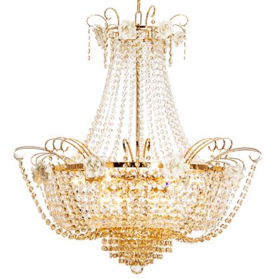 Люстра с хрусталем Экономсвет 2827/16FGD+WT Люстра с хрусталем Экономсвет 2827/16FGD+WT