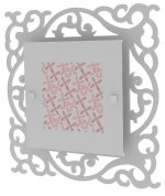 Светильник средний "Лаура" 2хE27х60Вт белый, розовый узор 283-10-122-2H