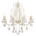 Люстра классическая с хрусталем Экономсвет 2833/8WG WT