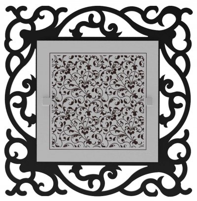 Светильник средний "Лаура" 2хE27х60Вт черный, вензель 284-171-22-2H