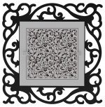 Светильник средний "Лаура" 2хE27х60Вт черный, вензель 284-171-22-2H