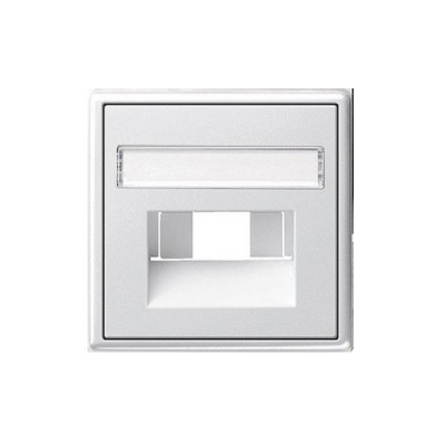 Gira S-55 Бел глянц Накладка розетки UAE для подкл. средств связи с полем для надписи (G28403)
