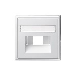 Gira S-55 Бел глянц Накладка розетки UAE для подкл. средств связи с полем для надписи (G28403)