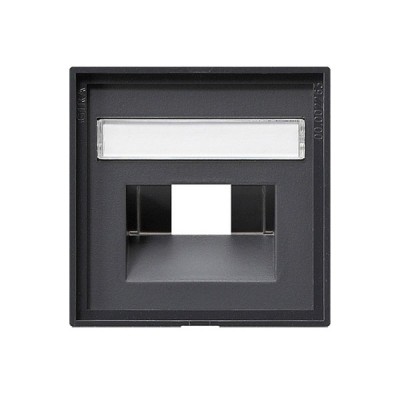 Gira S-55 Антрацит Накладка розетки UAE для подкл. средств связи с полем для надписи (G28428)