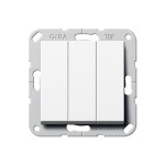 Gira S-55 Бел глянц Выключатель 3-клавишный кнопочный с винт. клеммами (G284403)