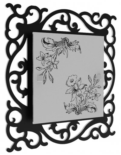 Светильник средний "Лаура" 2хE27х60Вт черный, виньетка 285-171-22-2H