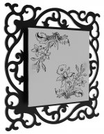 Светильник средний "Лаура" 2хE27х60Вт черный, виньетка 285-171-22-2H