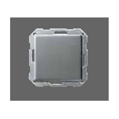 Gira E22 Алюминий Выключатель 1-клавишный, с самовозвратом, в сборе, с тыльной подсветкой (G2850203)