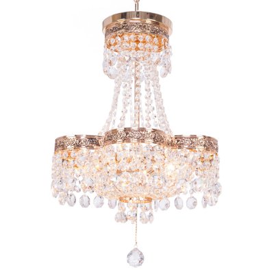 Люстра с хрусталем Экономсвет 2850/6GDBK WT