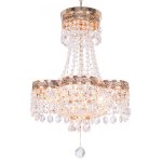 Люстра с хрусталем Экономсвет 2850/6GDBK WT