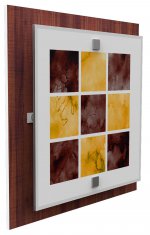 Светильник малый "Ампер" 2хE27х60Вт орех, кубики 286-21-22-1H