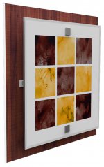 Светильник средний "Ампер" 4хE27х60Вт орех, кубики 286-21-22-2H