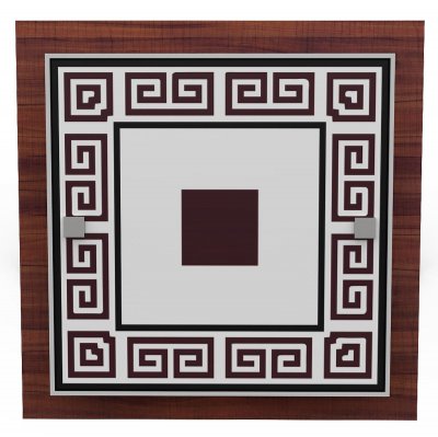 Светильник малый "Ампер" 2хE27х60Вт орех, греческий орнамент 287-21-22-1H