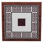 Светильник малый "Ампер" 2хE27х60Вт орех, греческий орнамент 287-21-22-1H