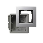 Gira E22 Алюминий Рамка 1-ая в комплекте с монтажной коробкой (G2881203)