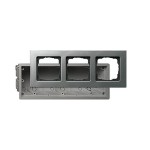 Gira E22 Сталь Рамка 3-ая в комплекте с коробкой для с/монтажа (G2883202)