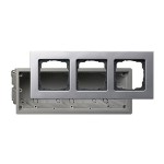 Gira E22 Алюминий Рамка 3-ая в комплекте с монтажной коробкой (G2883203)
