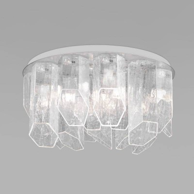 Потолочный светильник с плафонами из фактурного стекла 381/10 Потолочный светильник с плафонами из фактурного стекла 381/10