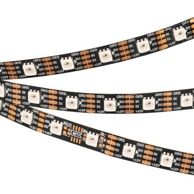 Лента SPI-5000-RAM-5060-60 12V Cx1 RGB-Auto (Black 10mm, 8W, IP20) Arlight 29758