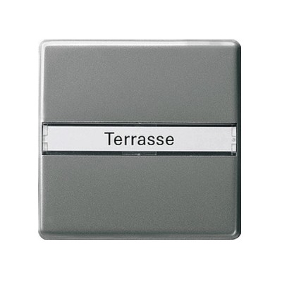 Gira E22 Сталь Клавиша 1-ая с полем для надписи (G29920)
