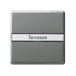 Gira E22 Сталь Клавиша 1-ая с полем для надписи (G29920)