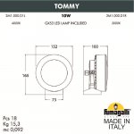 Фасадный светильник FUMAGALLI TOMMY  2M1.000.000.LXD1L