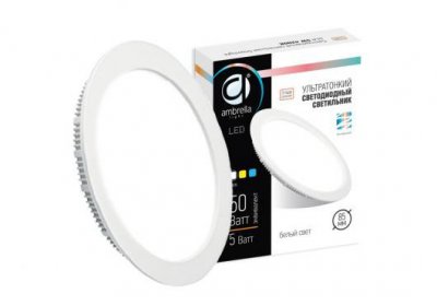 

Светильник Ambrella DLR 5W 4200K 185-250V (50W) (D85mm/A76mm)