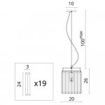 Светильник подвесной Divinare 3001/01 SP-1 NOVA