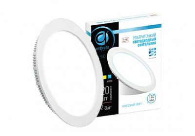 

Светильник Ambrella DLR 12W 6400K 185-250V (120W) (D174mm/A153mm)