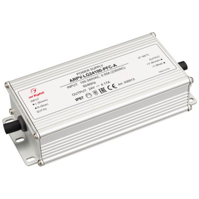 Блок питания ARPV-LG24100-PFC-A (24V, 4.17A, 100W) (Arlight, IP67 Металл, 5 лет) Arlight 30013