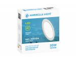 Светильник ультратонкий Ambrella DLR 20W 4200K 185-250V (200W) (D220mm/A205mm) DOWNLIGHT