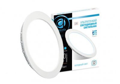 

Светильник Ambrella DLR 20W 6400K 185-250V (200W) (D225mm/A200mm)