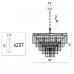 Люстра лофт стиля Divinare 3002/05 SP-18 NOVA GRIGIO