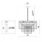 Люстра лофт стиля Divinare 3002/05 SP-9 NOVA GRIGIO