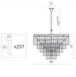 Светильник подвесной Divinare 3002/06 SP-18 NOVA COGNAC