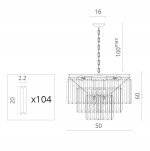 Светильник подвесной Divinare 3002/06 SP-9 NOVA COGNAC
