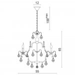 Светильник подвесной Divinare 3006/01 LM-5 Stella