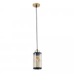 Подвесной светильник 30112/1GD AMB+BK ЭкономСвет