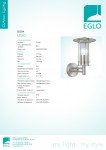 Светильник уличный Eglo 30184 LISIO